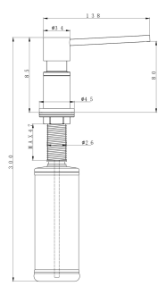 Дозатор Paulmark Kraft D003-431 белый матовый